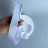 Лента атлас двусторонняя Ding Xin 2.5 см * 90 м- #0029 Иссиня Белый